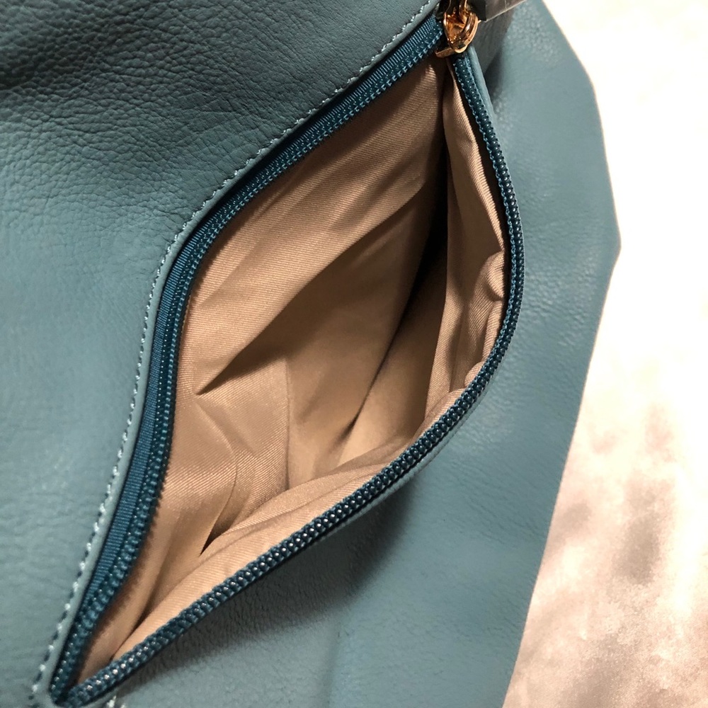 💙Sasha Vieta Aqua Vegan Leather Fringe Bag - Picture 16 of 16